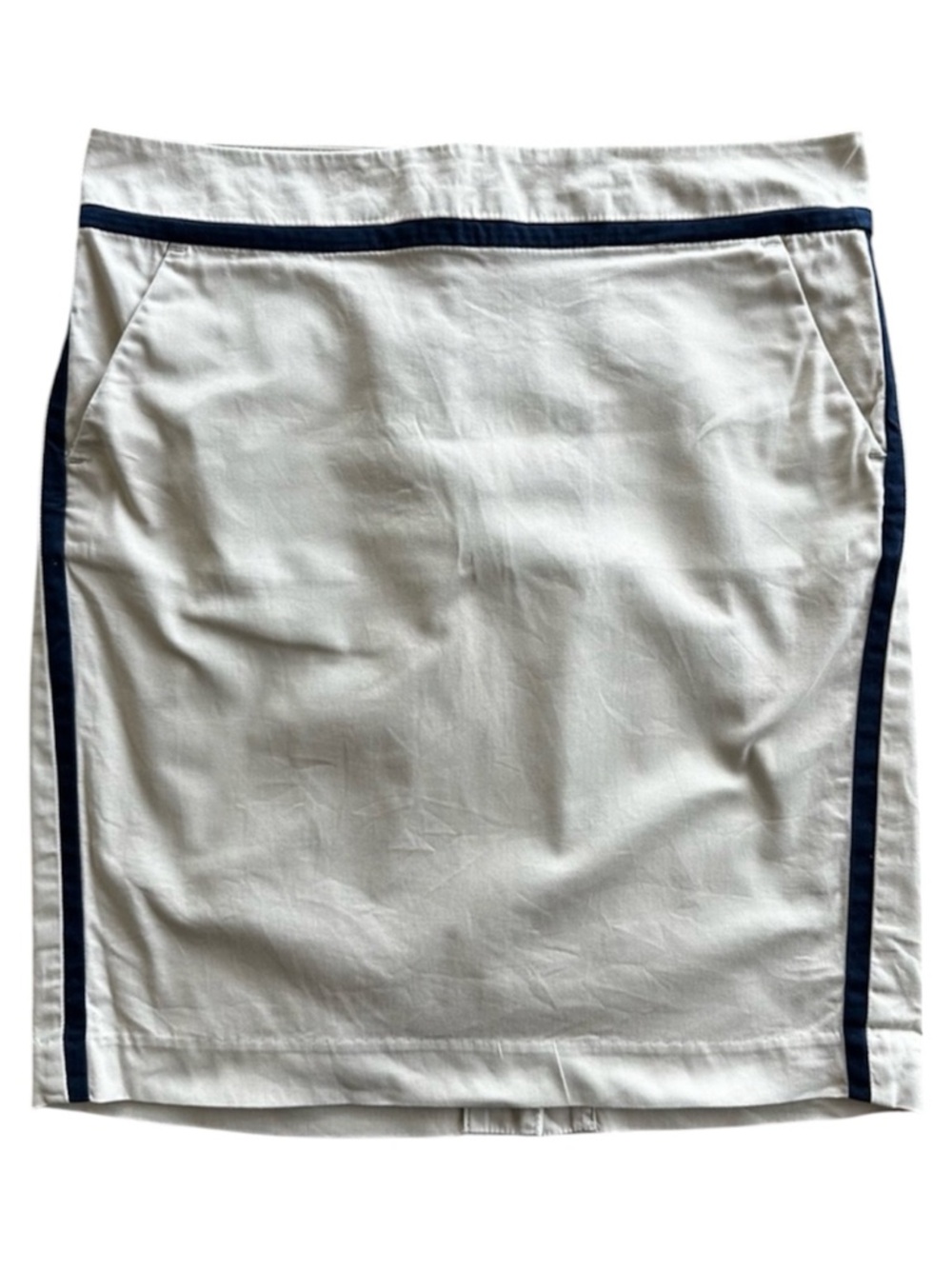 Tommy Hilfiger Skirt with Trim | Beige & Navy Size 4